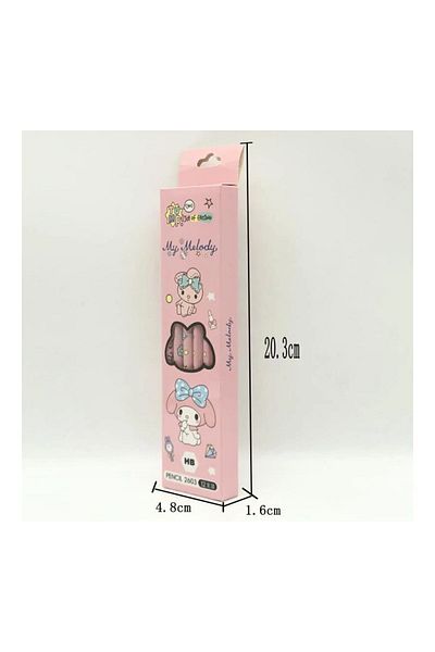 TOYFEST مجموعة أقلام رصاص مكونة من 12 قطعة مع شخصيات الرسوم المتحركة My Melody - 12 قطعة