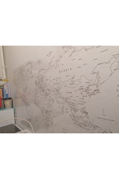TOYFEST Self-Magnetic Wall-Written and Erasable World Map 110 X 56 Cm