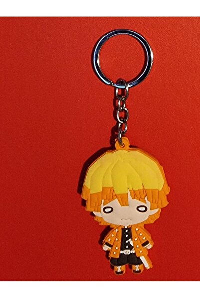 TOYFEST Demon Slayer Figures Tanjirou Nezuko Agatsuma Zenitsu Hashibira Inosuke Itabag Keychain -4PCS