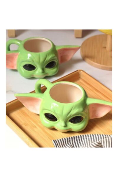 TOYFEST Star Wars Mandalorian The Child Grogu Baby Yoda Figured 3D Porcelain Mug Mug Coffee Cup