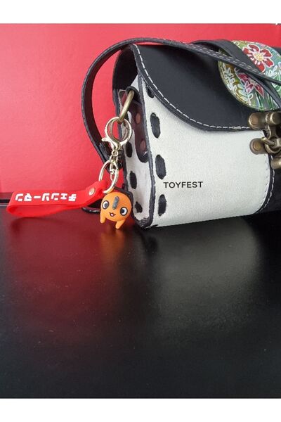 TOYFEST Chainsaw Man Japanese Anime Pochita Figure Keychain Bag Accessory and Card Holder 2 in 1