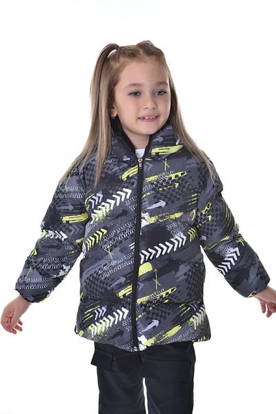 freemen Girl's Yellow Black Digital Pattern Fleece Water and Windproof Hooded Inflatable Winter Coat
