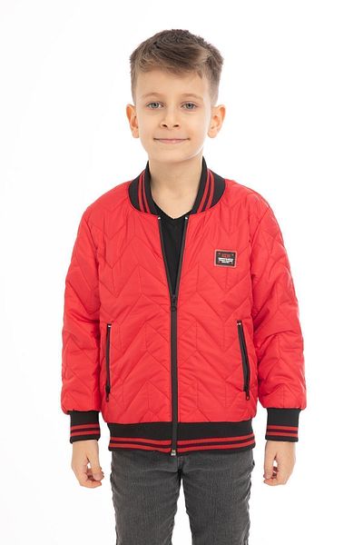 Royalside Red Boy's Jacket - Water and Windproof, Zippered, Lined College Collar
