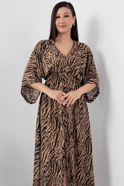 PULLIMM Rochie din viscoză cu guler dublu - VRN7625