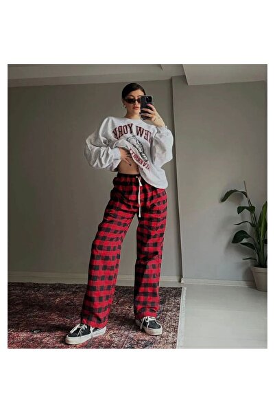 RE7EDİ UNİSEX RELAX KARELİ EKOSE EŞOFMAN ALTI RE7EDİ