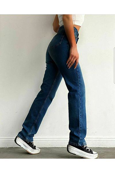 DRC trend Permite pantaloni Palazzo cu talie super înaltă, blugi, blugi