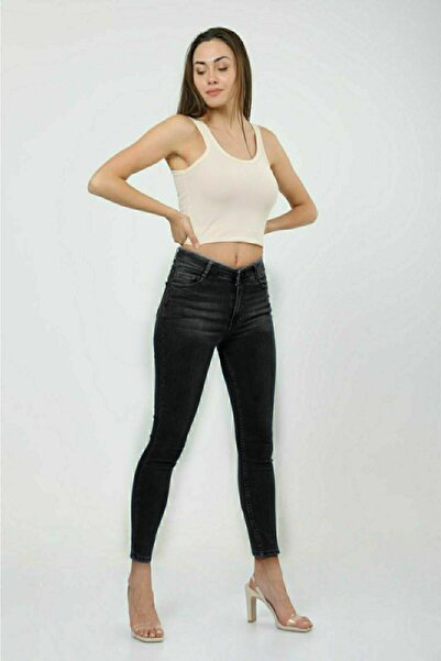 DRC trend High Waist Ramses Black Skinny Jeans - Mustache S.U.P.E.R Pants Jeans(Shoper)