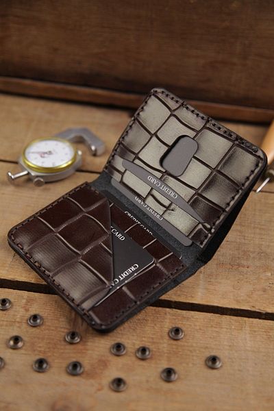 New Coast Leather 1900's Мъжки портфейл - естествена кожа, ръчна изработка