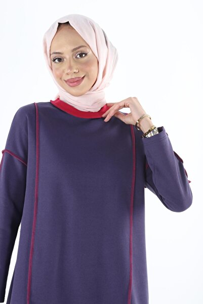 Plistre 2229_τριμμένο φούτερ Karyoka Stitched Basic Hijab