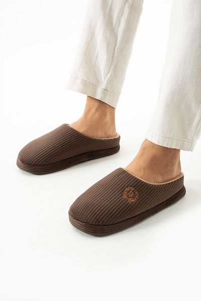 MÜJERİL'S Ανδρικές παντόφλες Unisex Κεντημένες Velvet House
