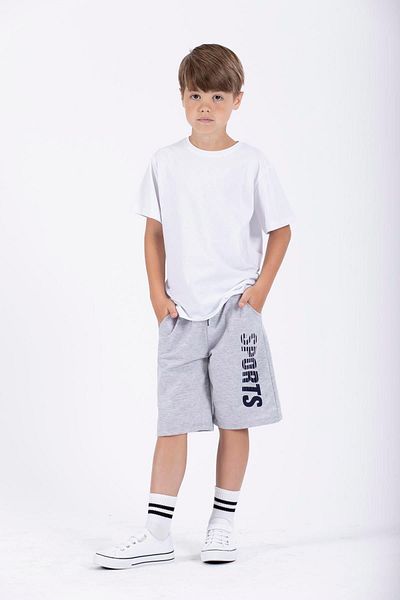 zepkids Boy Capri - Gray Sports Printed