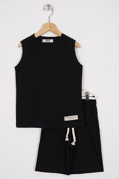 zepkids Boy's Capris Black Sport Wear Suit - Εθνόσημο