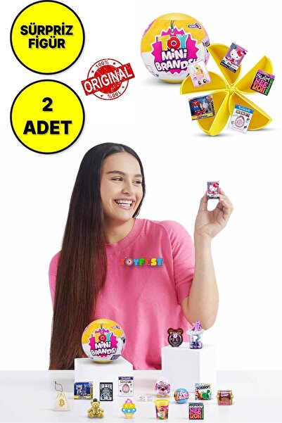TOYFEST 2 ADET Toy Mini Brands Sürpriz Paket - Popüler Markaların Minyatür Sü...