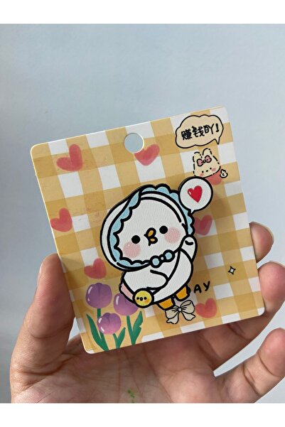 synshop Sanrio Kawai Piu Piu Molang Mölang Kuromi Ahşap Rozet Çanta Süsü Y2k Kpop Anime Hediye