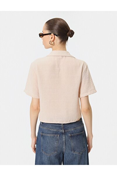 Koton Γυναικείο πουκάμισο με κομμένο κορμό, άνετο και φιλικό προς το σώμα