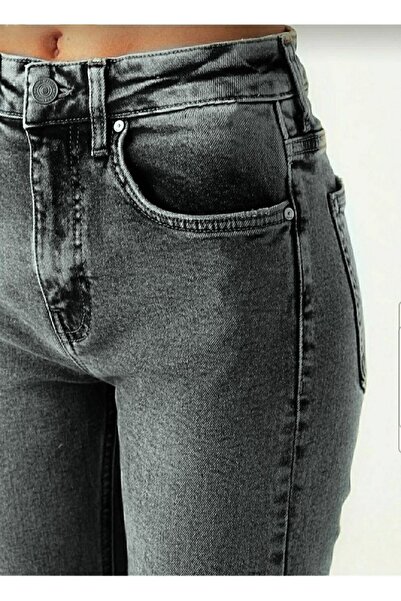 DRC trend Skyrim Smoked Lycra 90S High Waist Slit Denim Jeans Palazzo Pants