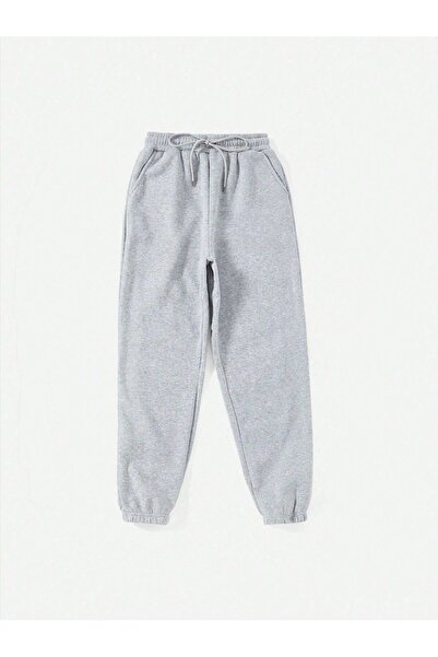 Mythologie Leopard Ribbon Sweatpants Jogger - Gray Printed Elastic Leg High Waist