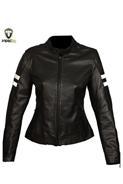EASYRIDER Electrica Yazlık Hakiki Deri Korumalı Kadın Motosiklet Ceketi