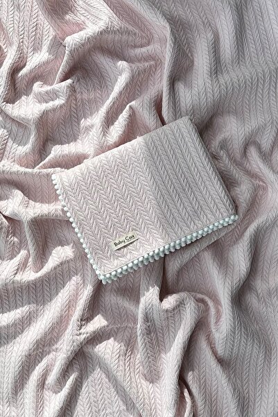 Baby Cais Collection بطانية أطفال منسوجة من القطن العضوي بيكيه مقاس 100x120 سم