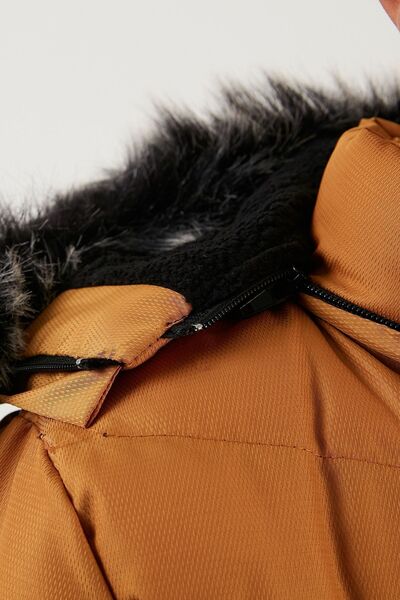 Lela Faux Fur Plush Lined Removable Hooded Coat Boy's Coat 5763028