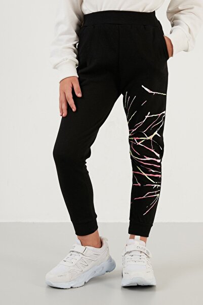 Lela Baskılı Kapüşonlu Cepli % 100 Pamuk Kız Çocuk Takım Takım 5922018