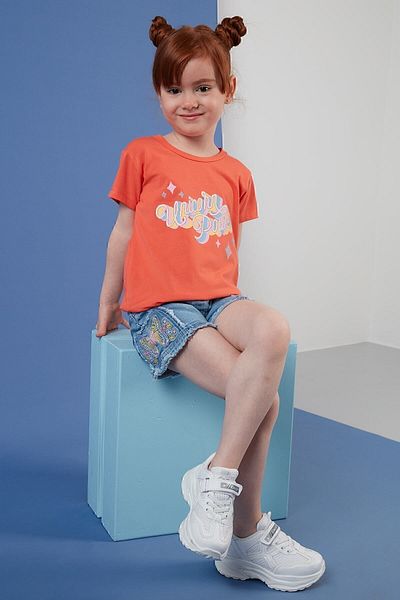 Lela Tricou din bumbac cu decolteu rotund cu imprimeu Tricou pentru fete 6211028