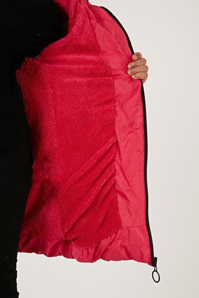 Lela Plush Lined Faux Fur Collar Removable Hooded Winter Girl's Coat 5766041