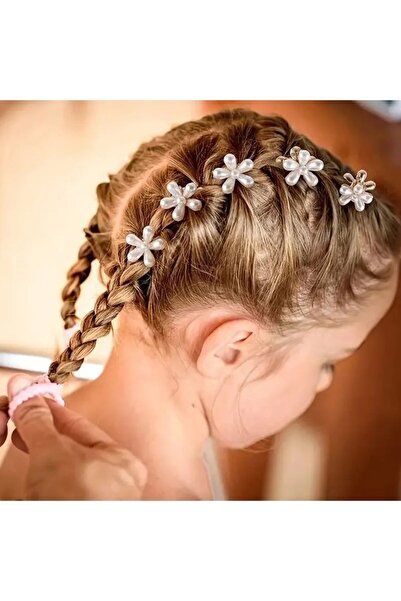 MutluBiDünya Lily 6 Adet Kız Çocuk İncili Klips Toka