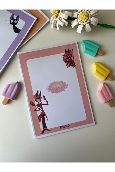 Hara Company لوحة مفاتيح فندق Hazbin بحجم A5 من Alastor