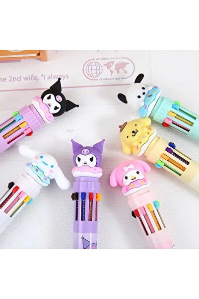 MAVIGOK Sanrio Characters 10 Renkli Tükenmez Kalem (1 Adet)