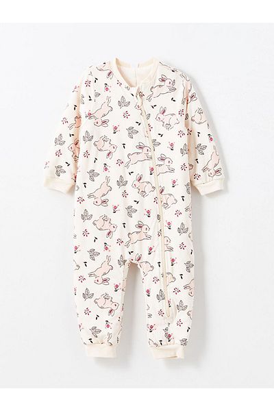 LC Waikiki Crew Neck - Baby Girl Printed Long Sleeve Sleeping Bag