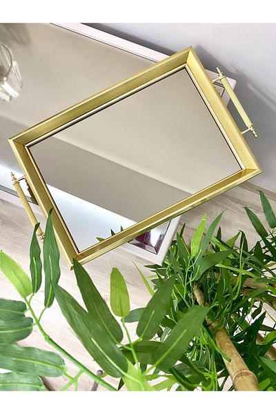 Sillage Home Mirrored Luxury Tray, Mirrored Tea and Presentation Tray, Engagement Tray