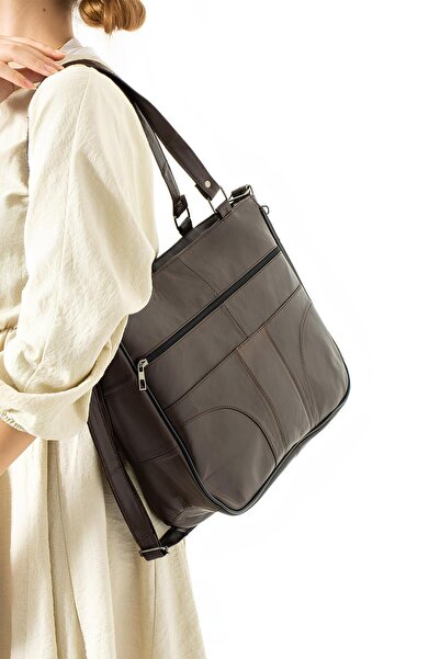 Erzeno Πολυτελής μεγάλη γυναικεία τσάντα χεριών και ώμου - γνήσιο δέρμα, ποιό...