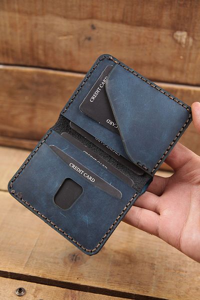 New Coast Leather 1900's Мъжки портфейл - естествена кожа, ръчна изработка