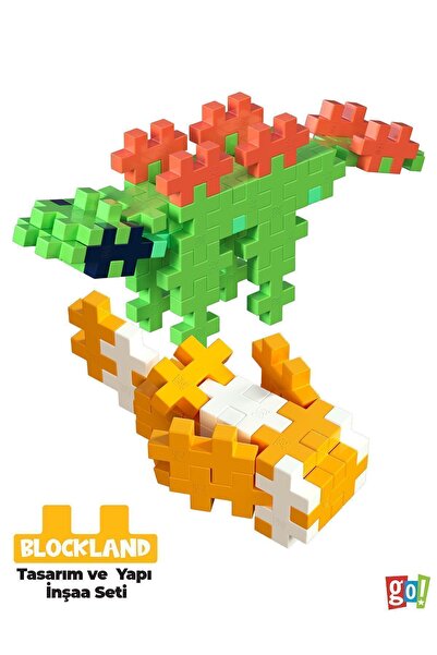 Go Toys Blockland 400 Parça ( KUTUSUZ ) pixel Yaratıcı tasarım yapı inşaa eğitici Oyuncak minecraft