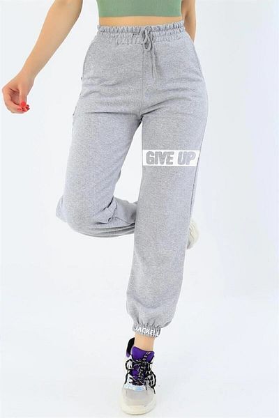 ronay giyim Γυναικείο μαύρο ψηλόμεσο Jogger Sweatpants