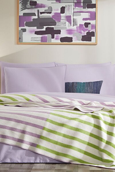 Lova Yatak Lana Tek Kişilik Battaniye - Lila