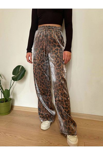 WISH&MOON Leopard Shiny Trousers