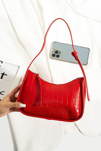 İAMBTŞY Geantă de umăr pentru femei cu model crocodil - Geantă clasică tip ba...