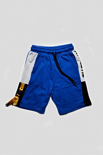 Cloise Pantaloni scurți albaștri pentru băiat cu cleme