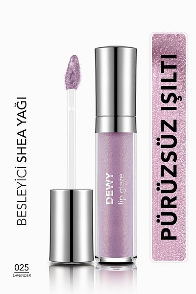 Flormar Nourishing Lip Gloss - Dewy Lip Glaze - 025 Lavende-8682536069465