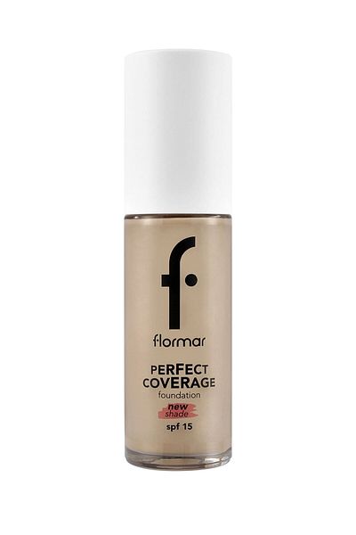 Flormar Perfect Coverage Yoğun Kapatıcı Su Bazlı Fondöten (NÖTR ALT TON) -132 Natural Beige -8682536070577