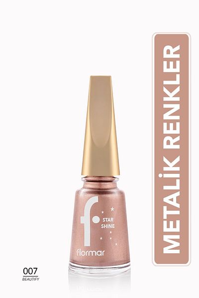 Flormar Metallic Shiny Nail Polish - Star Shine Nail Enamel - 007 Beautıfy-8690604564170