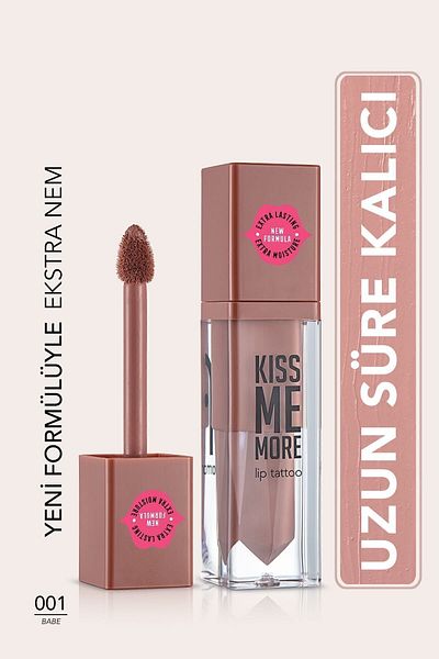 Flormar Long Lasting Matte Lipstick - Kiss Me More-001 Babe-8682536040624