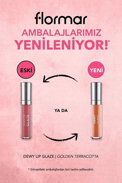 Flormar Dewy Lip Glaze Nourishing Lip Gloss - 003 Goldenterracotta-8682536068055