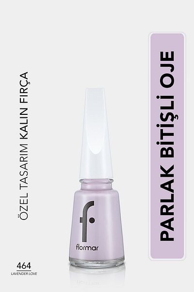 Flormar High Pigmented Shiny Nail Polish - Nail Enamel -464 Lavender Love New- 8682536036184