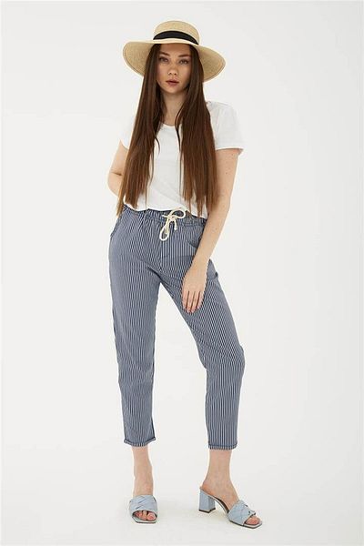 Fashion Friends Striped Pants Navy Blue