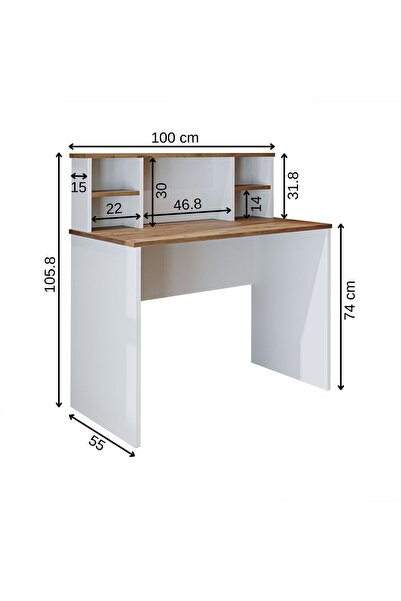 ROOMART Paris Çalışma Masası , Çocuk Çalışma Masası, Ofis Masası, Bilgisayar Masası 100 Cm