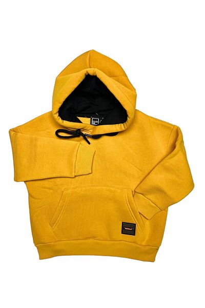 Cloise Hanorac pentru copii cu glugă stema 3 fire raster Yellow