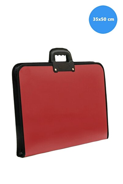 Mashotrend Kırmızı 35x50 Cm Proje Çantası - Resim Çantası - Çizim Çantası
